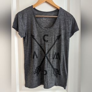 Camp Brand Goods | Arrow Crest Loose T-Shirt | Ash Heather | Small